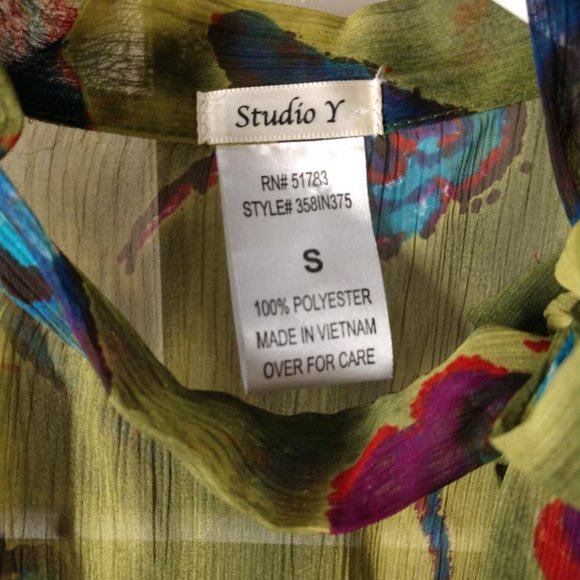Studio Y Sheer Blouse - Size S - Picture 2 of 4
